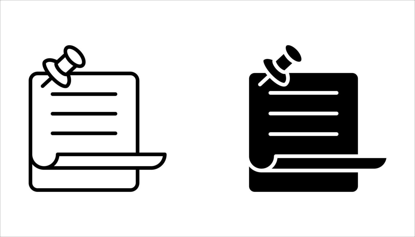 sticky note icon on white. background vector