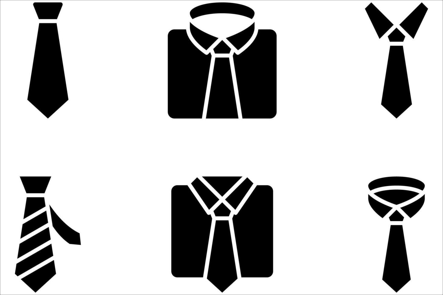 tie icon set, vector