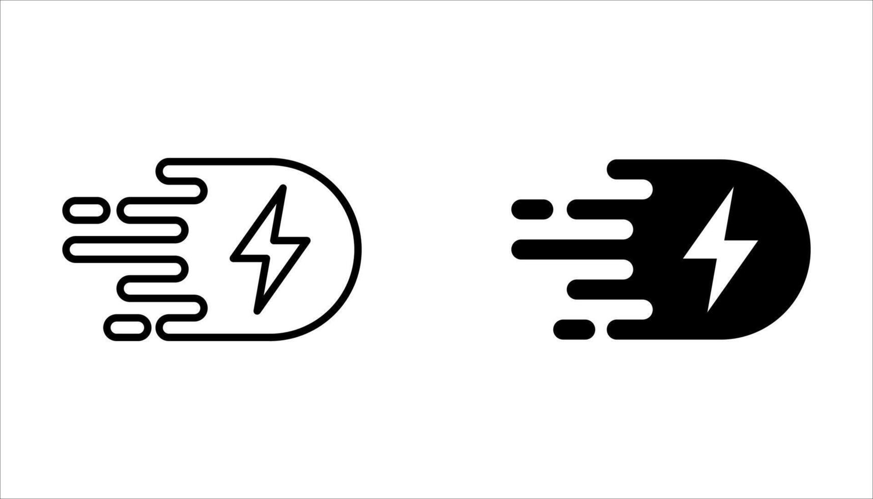 fast charging icon on white. vector