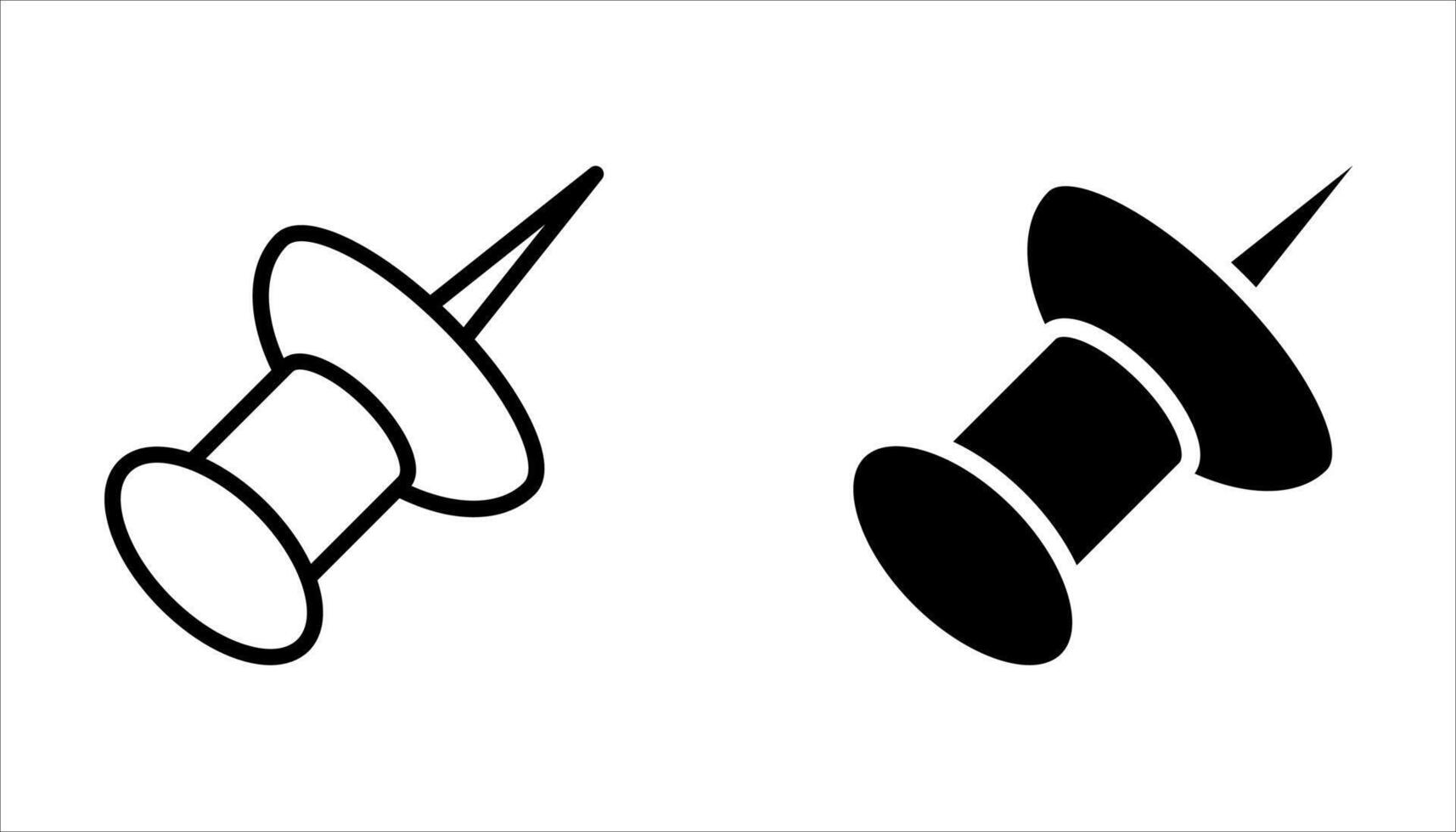 push pin icon on white. background vector