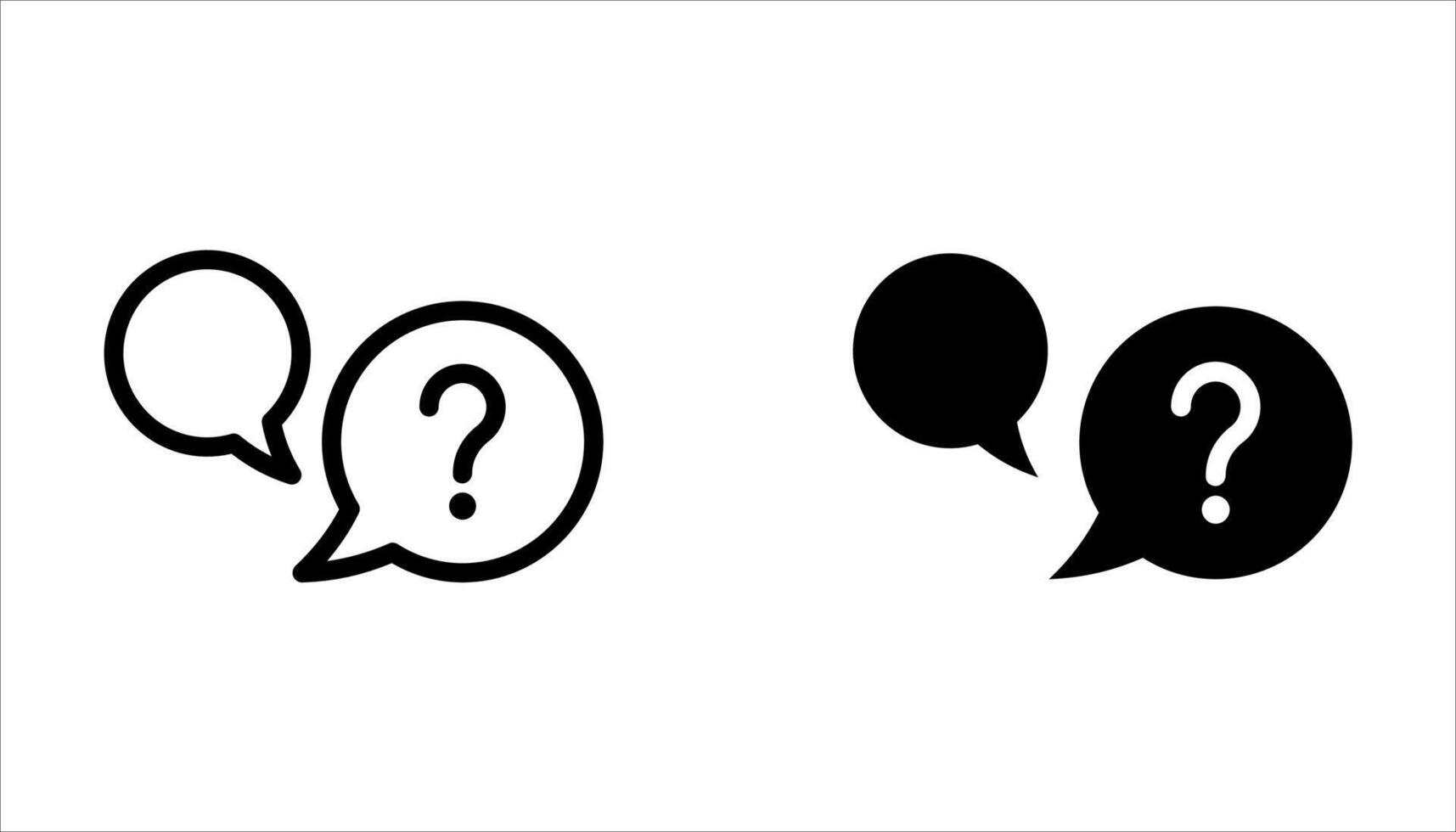 question icon set on white. background vector