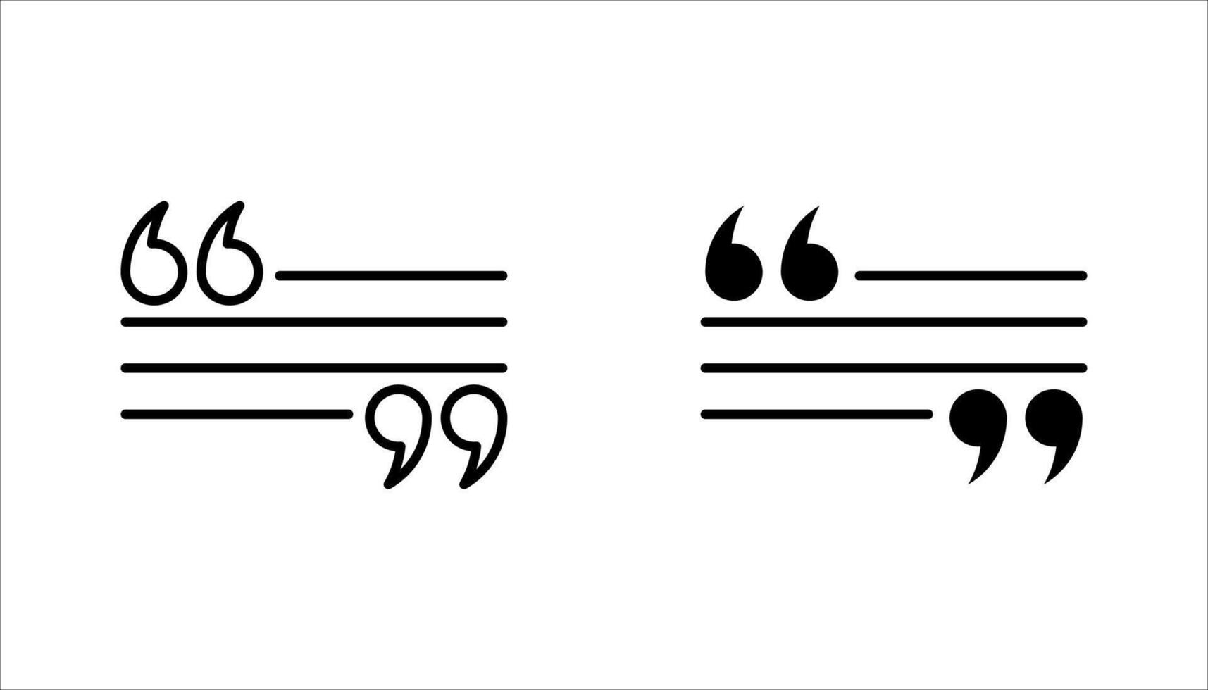 quote icon set on white. background vector