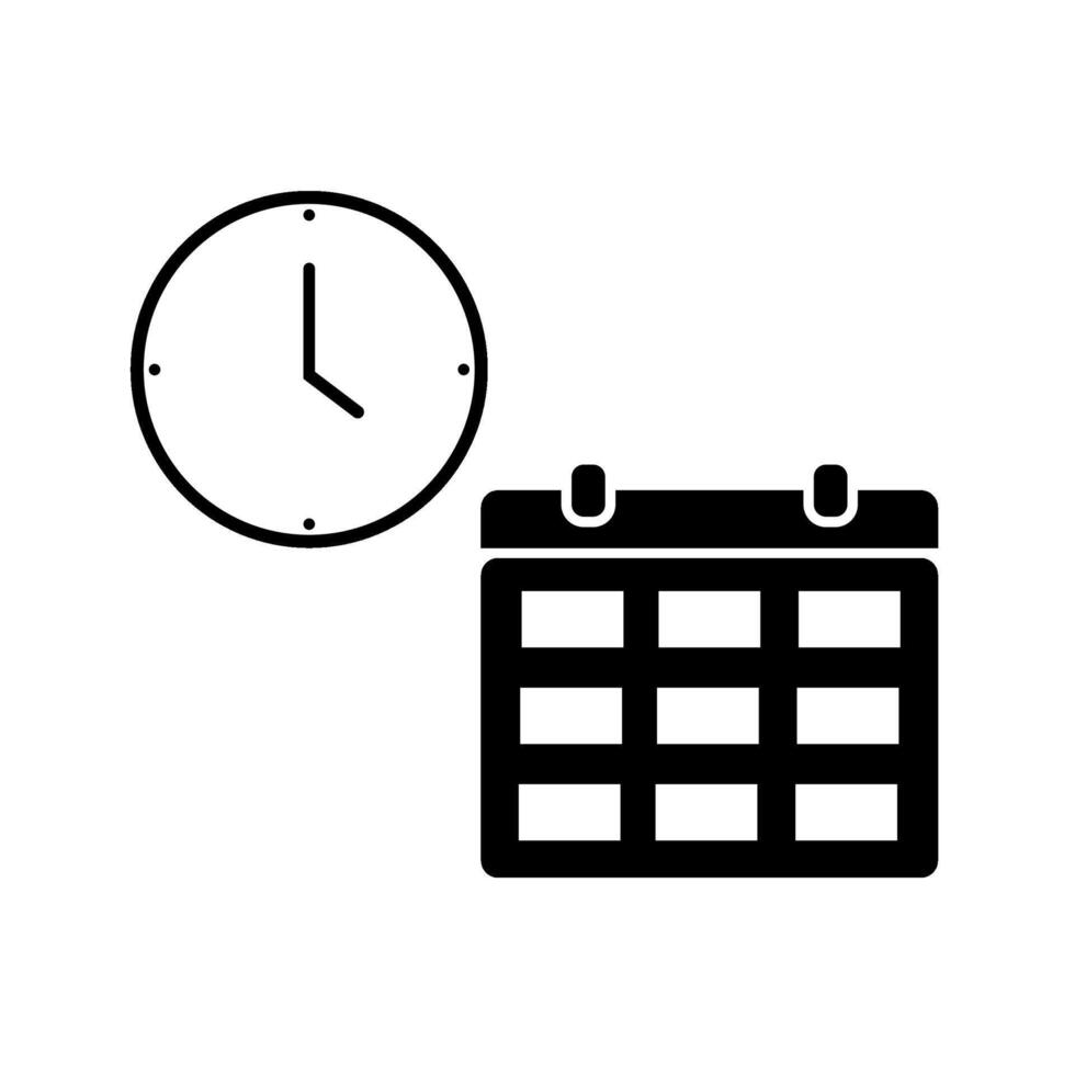 Calendar, schedule icon on white background. vector
