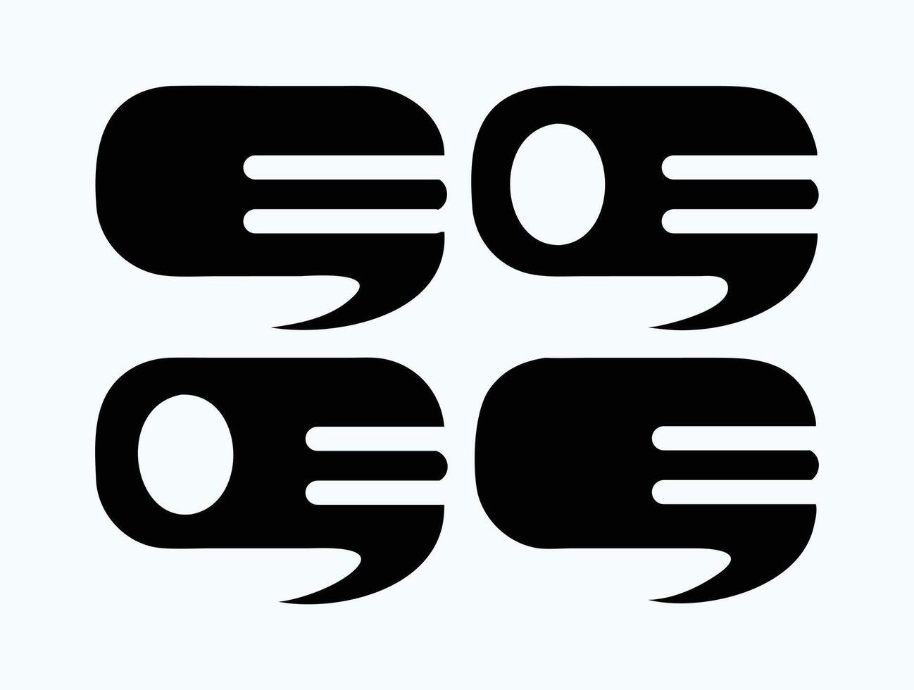Abstract Speech Bubbles Icon - Modern Communication Symbol vector
