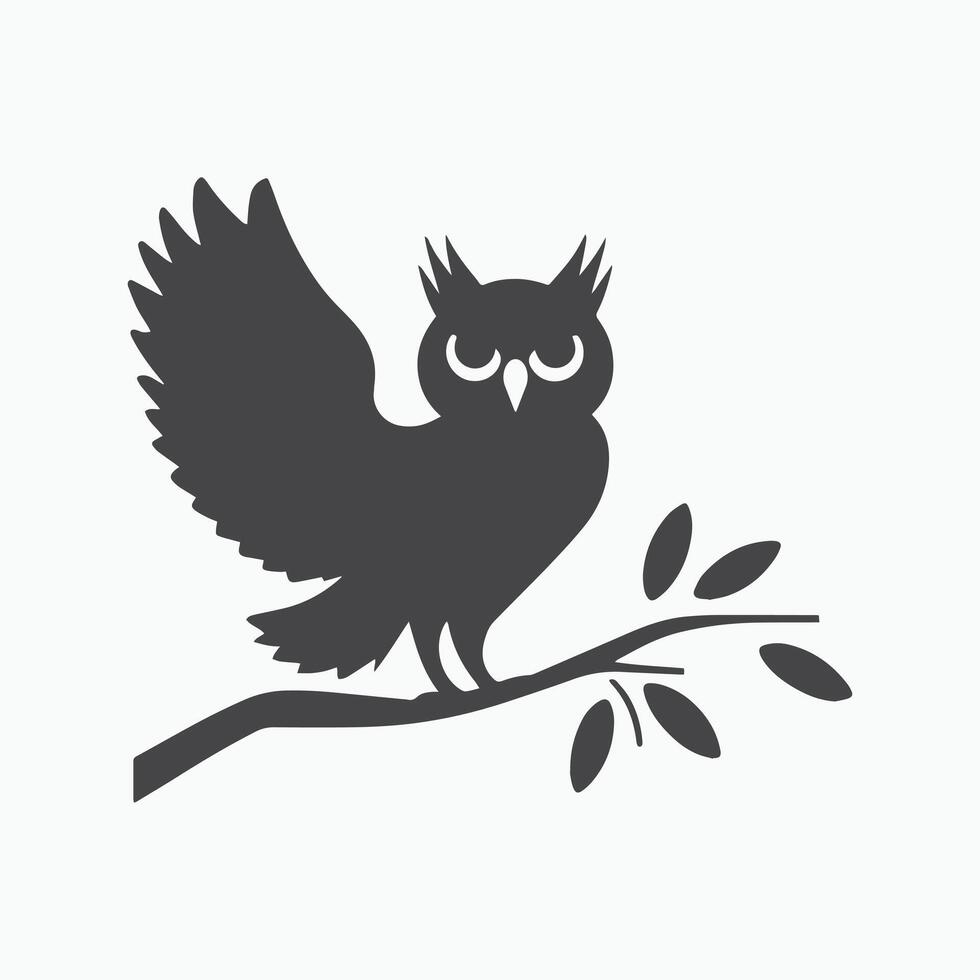 Black and white cat with a black cat and a bird in a tribal vector