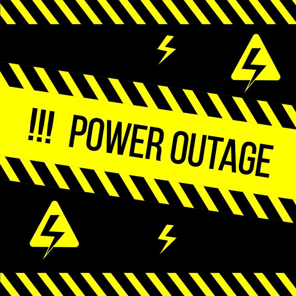 Illustration of a power outage. vector
