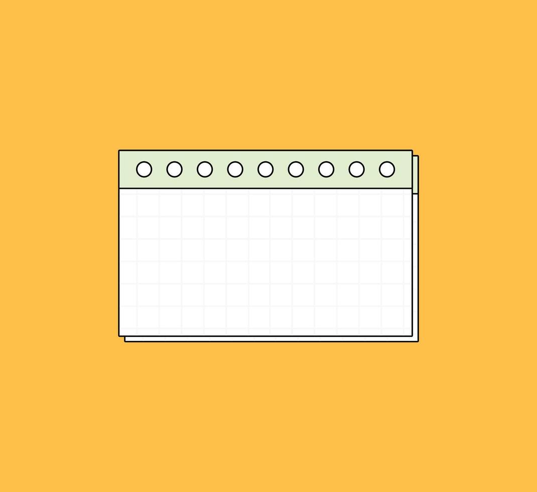 Stylish Grid Paper with Colorful Binder Punch vector