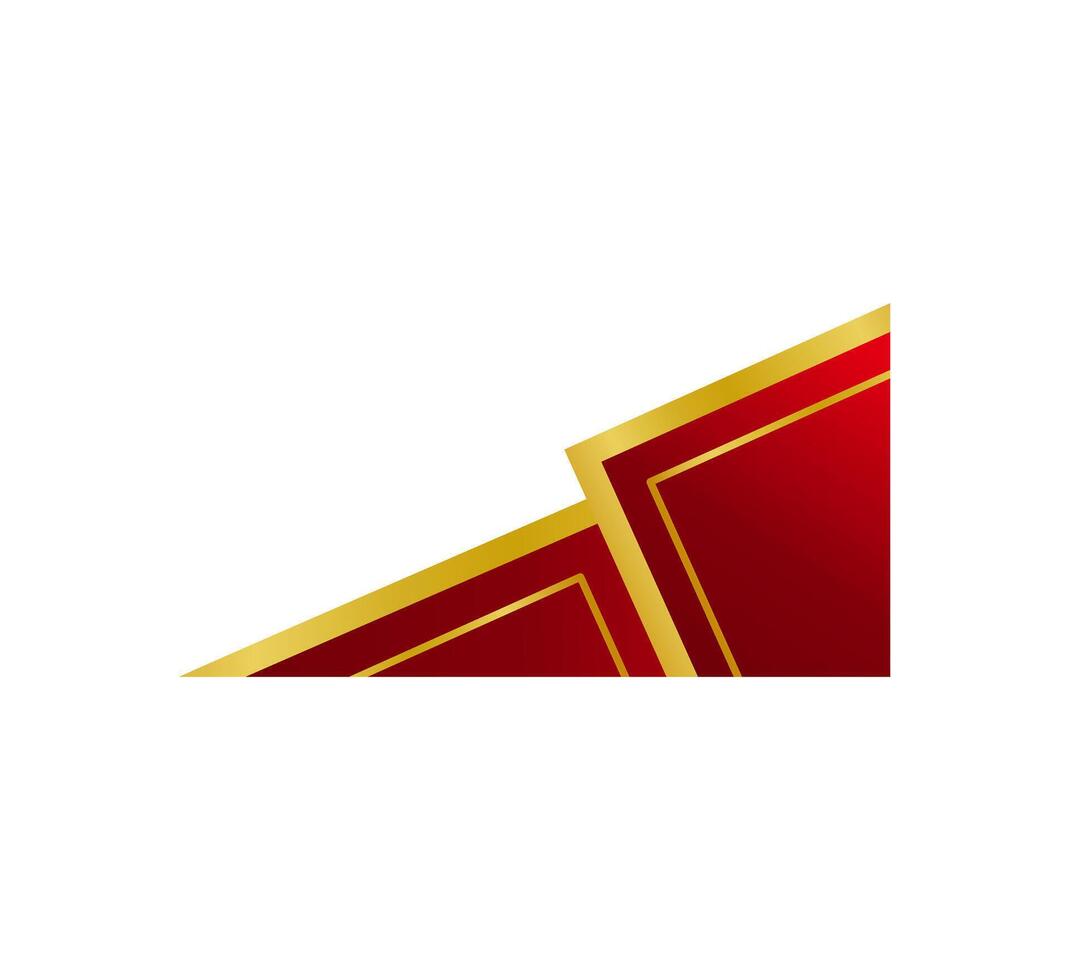 Luxury Red Gold Border Design vector
