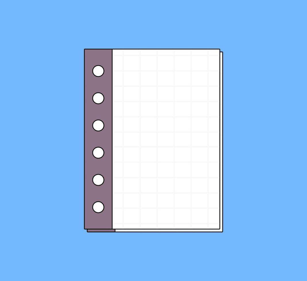 Creative Colorful Grid Paper with Binder Holes vector