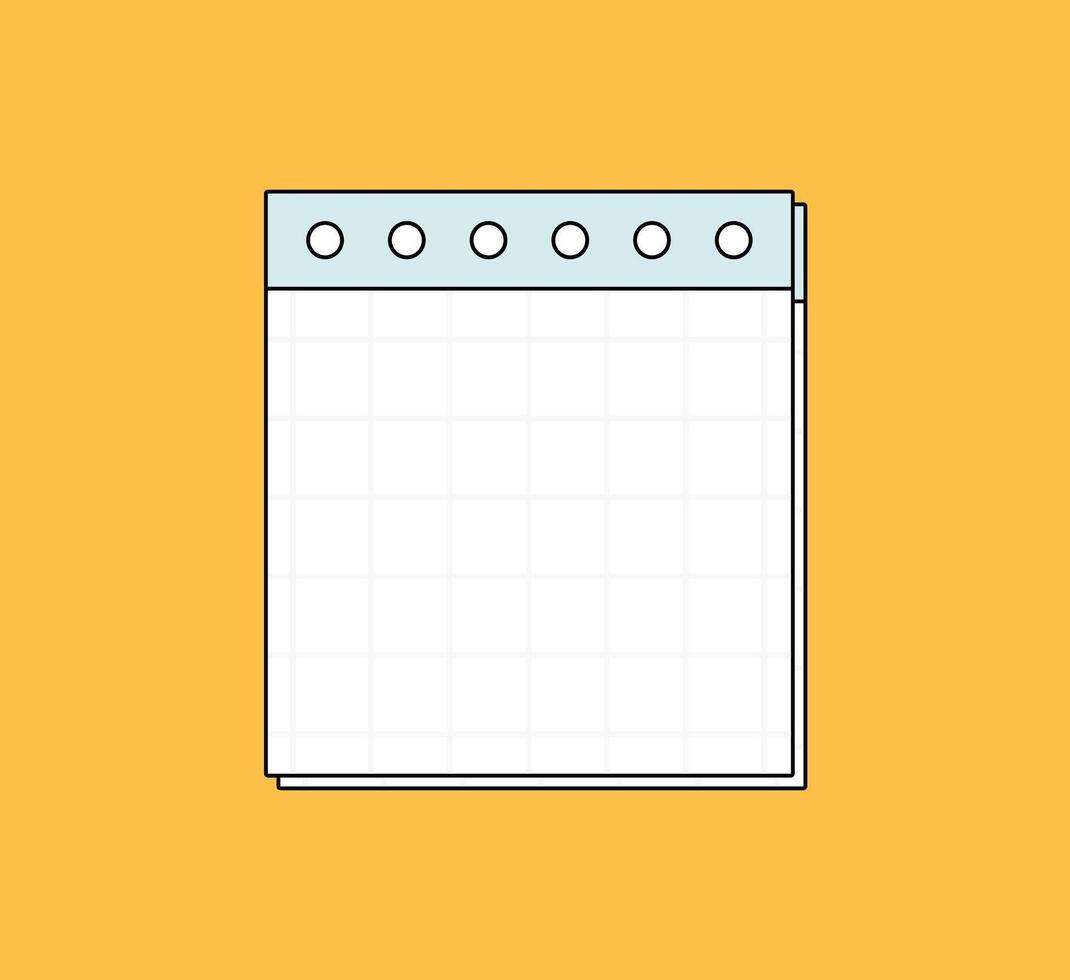 Playful Grid Notepad with Binder Punches vector
