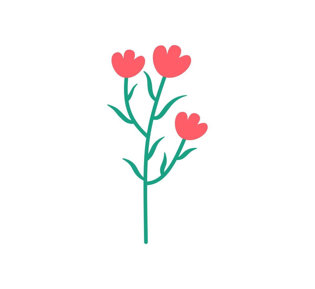 Spring Tulip in Minimalist Design vector