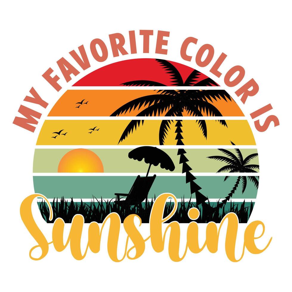 My favorite color is sunshine graphic design vector