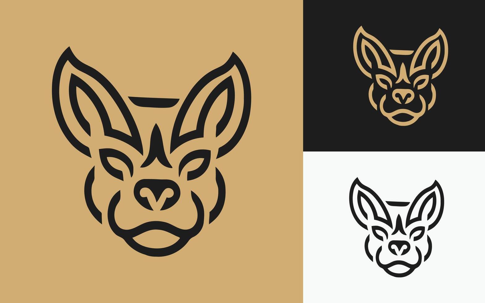 animal logo icon with balinese style modern and authenic vector