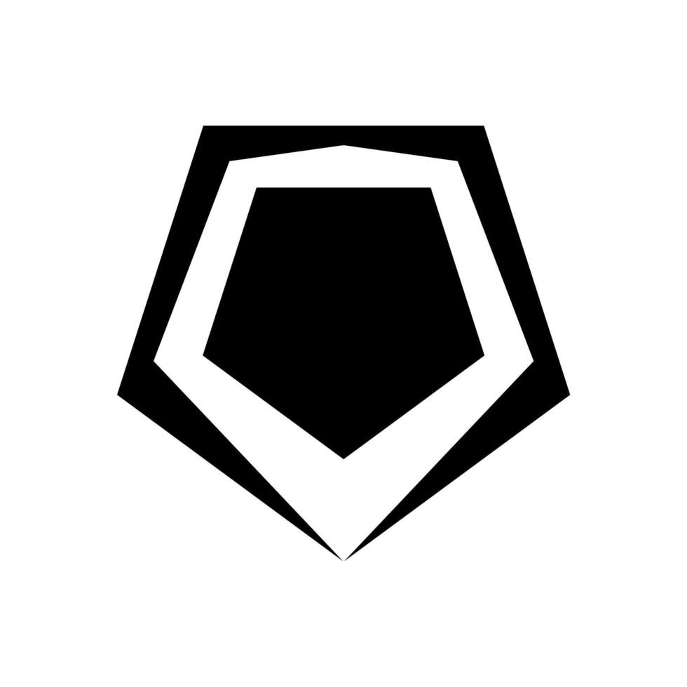 Simple shield flat logo template. Shielding symbol icon. vector