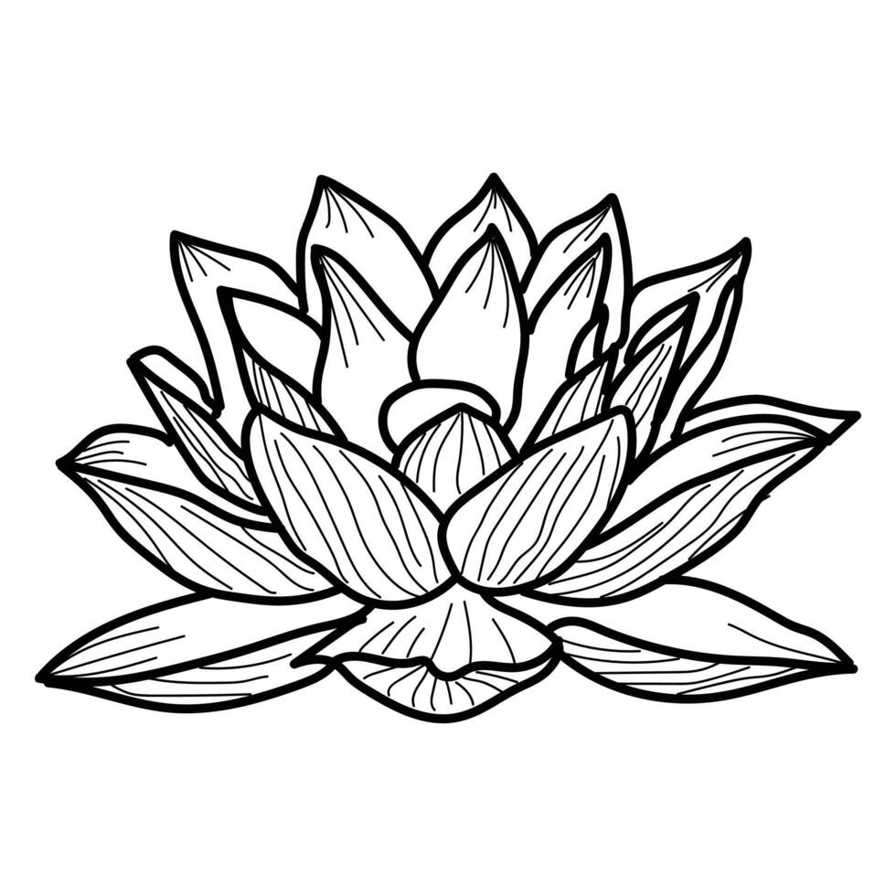 Abstract flower in one line art drawing style. vector