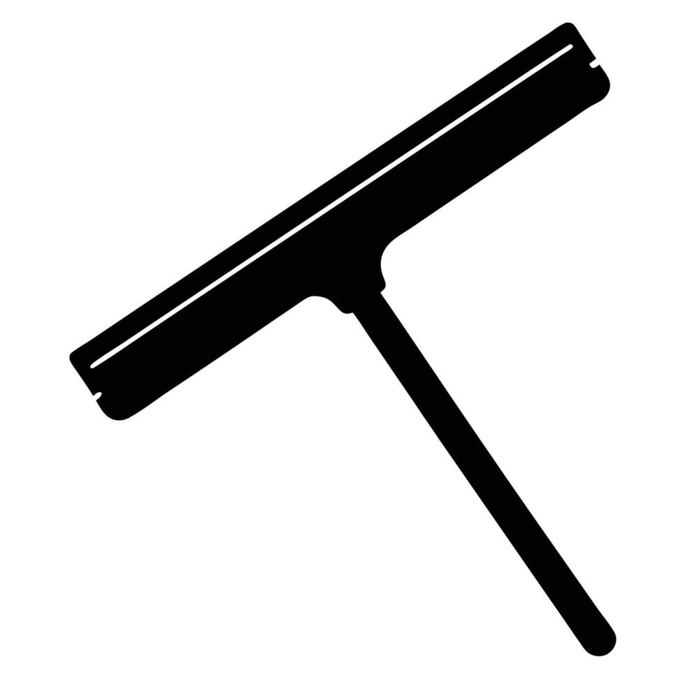 Minimalist Squeegee Silhouette for Window Cleaning vector