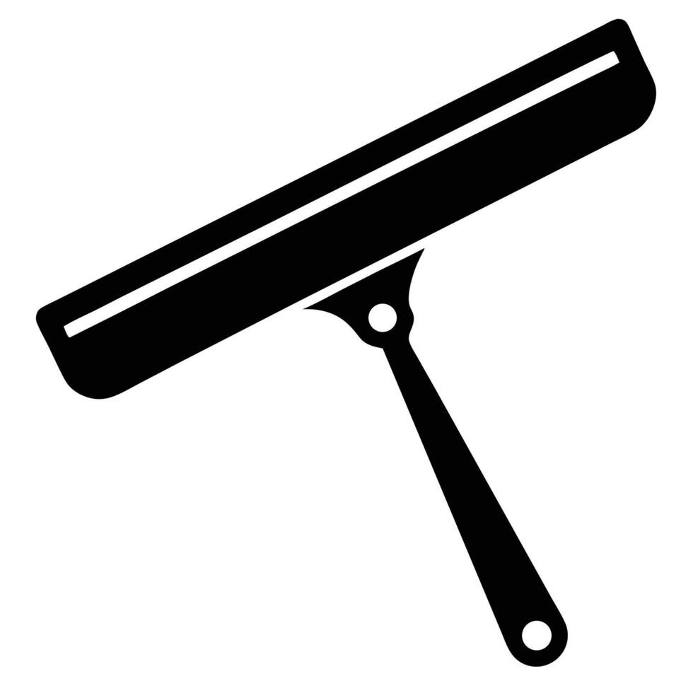 black and white illustration of a window cleaner vector