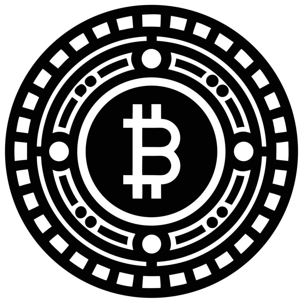 Bitcoin casino logo vector