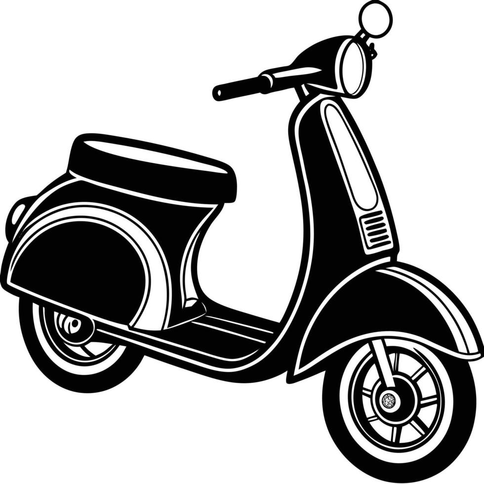 Minimalist Scooter Silhouette Design vector