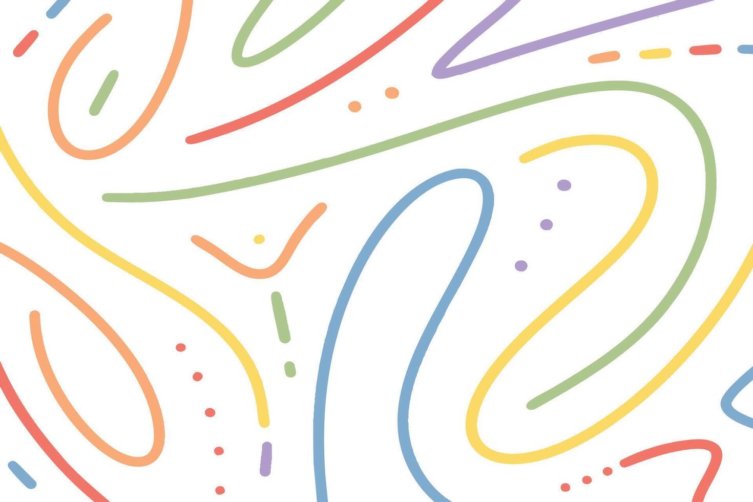 colorful pastel lines and dots background. childish doodle stripes illustration vector
