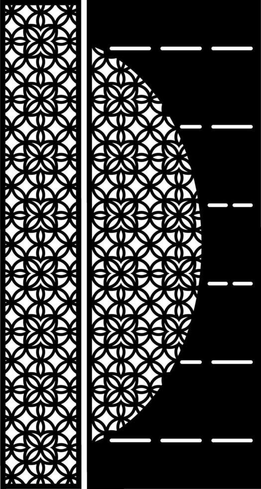 Elegant Geometric Panel Design in Black and White vector