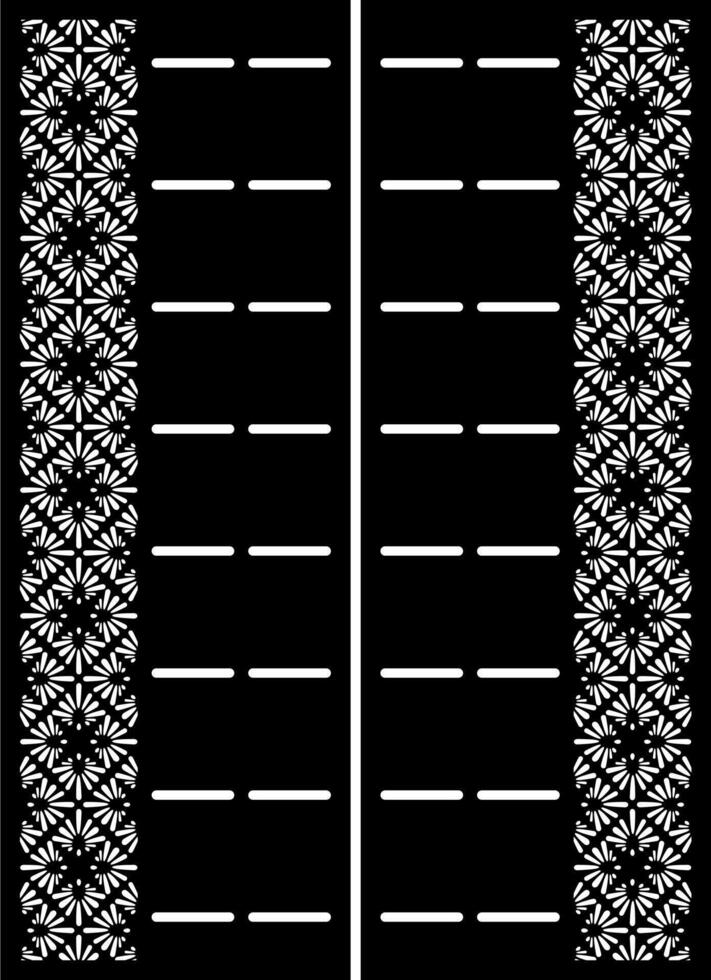 Intricate Black and White Floral Pattern Design vector