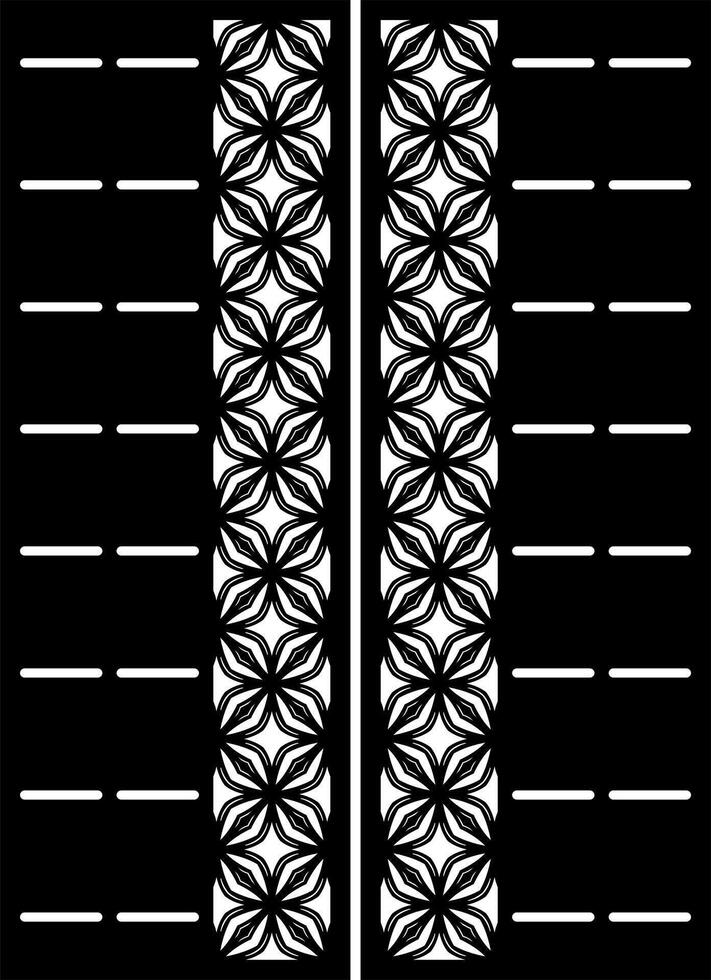 Black and White Floral Pattern Design vector