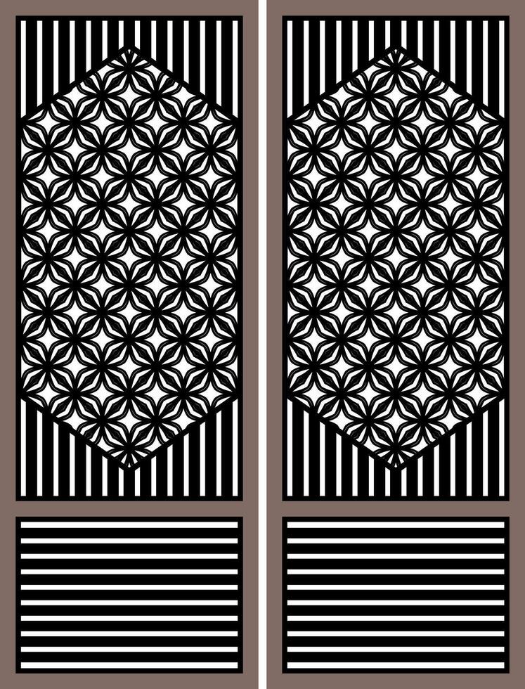 Geometric Pattern Design in Black and White vector