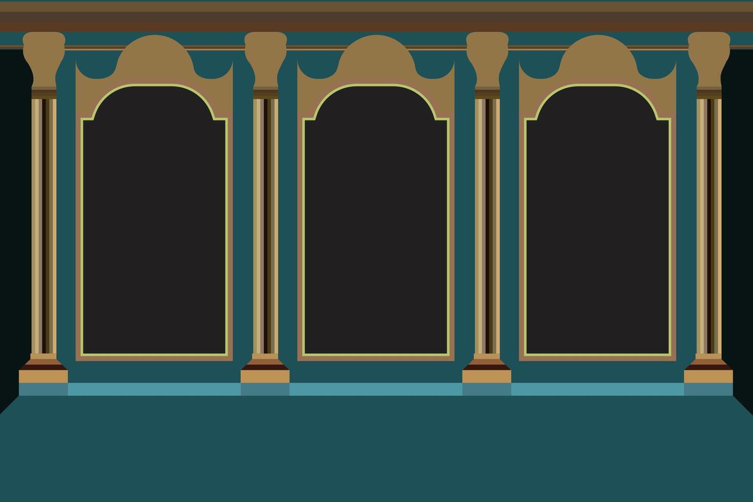 A beautiful wall and floor design vector