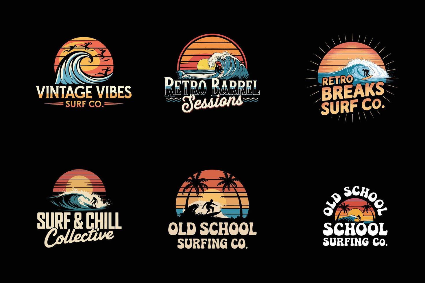 Surfing T-Shirt Design vector