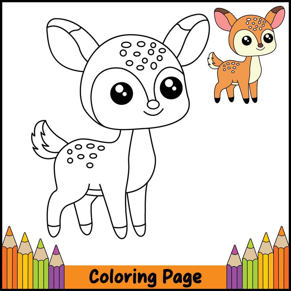 Deer Art Printable Page vector