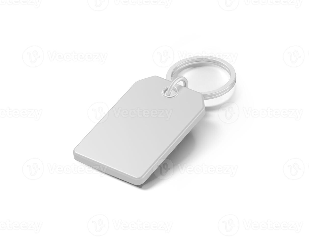 a Metal Keychain on white background photo
