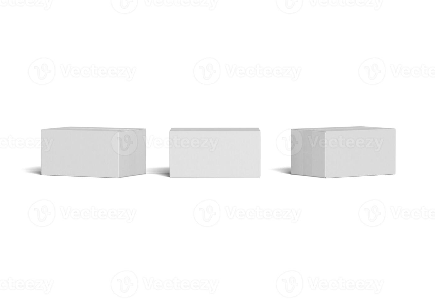 Theree Boxes on white background photo