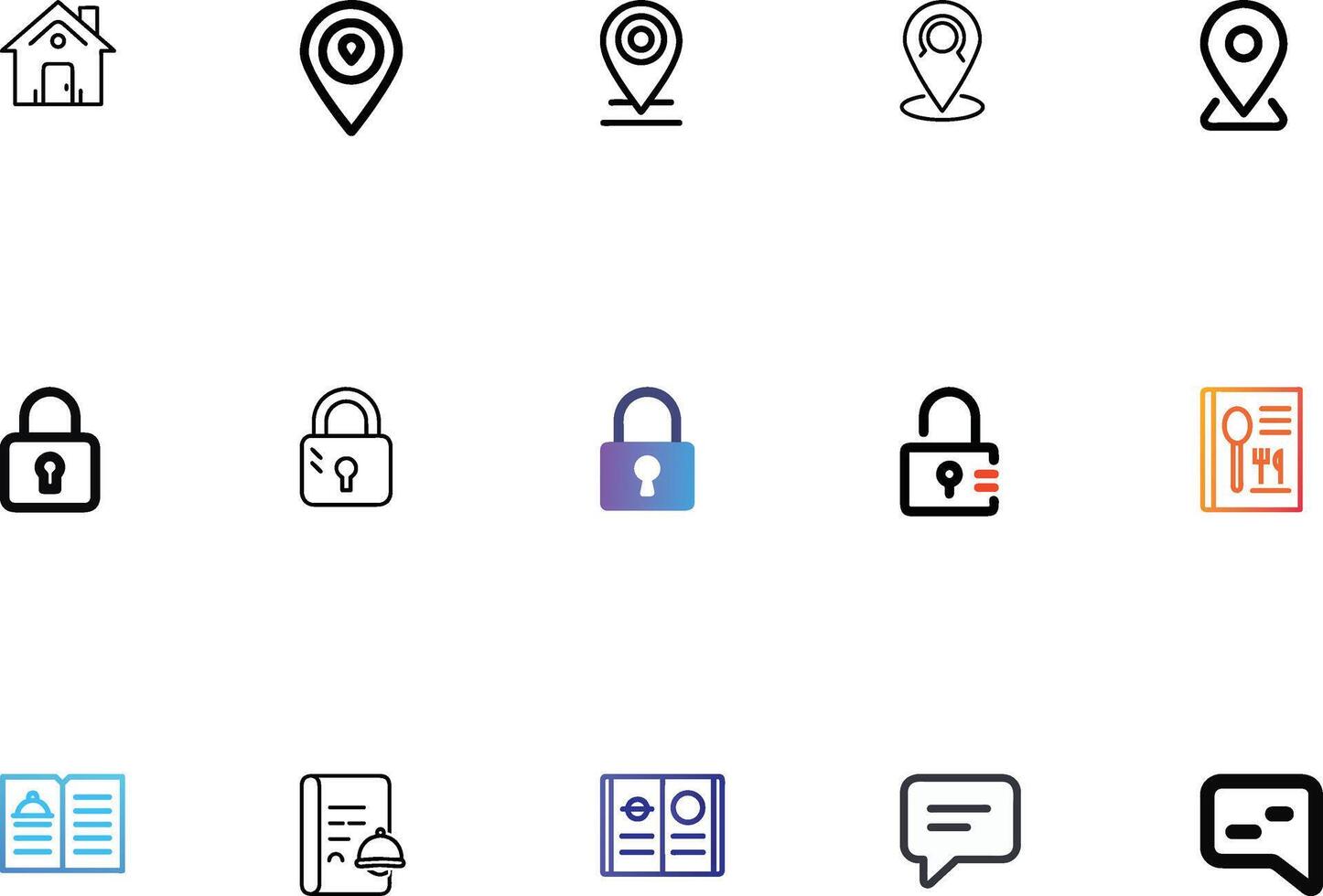 Connectivity and Interaction Icons Bundle vector