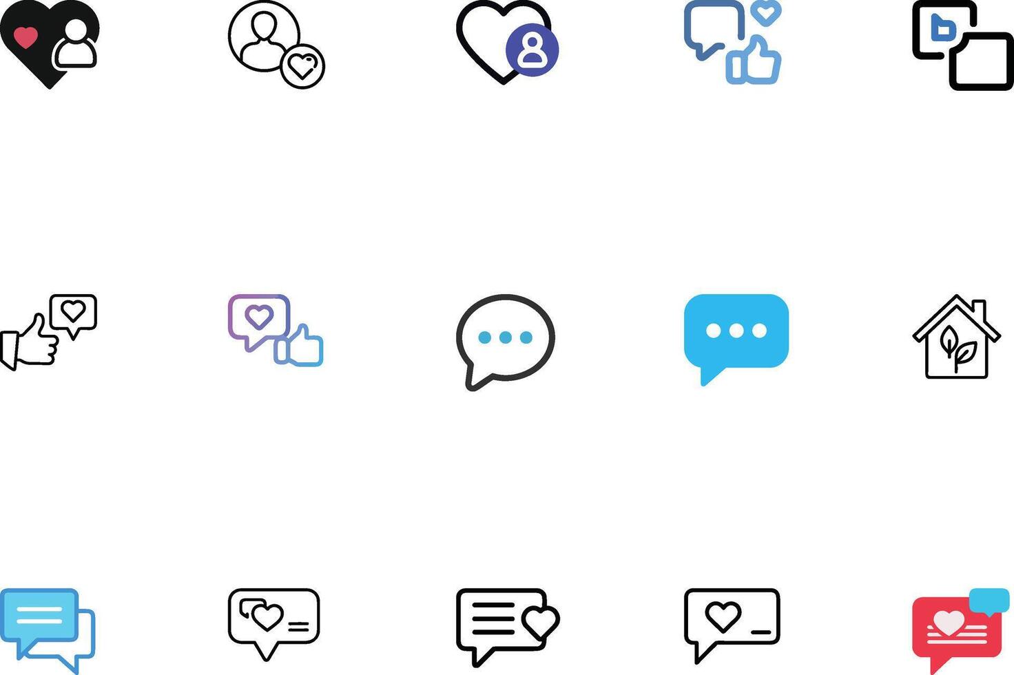 Social Media Icons Collection Set vector