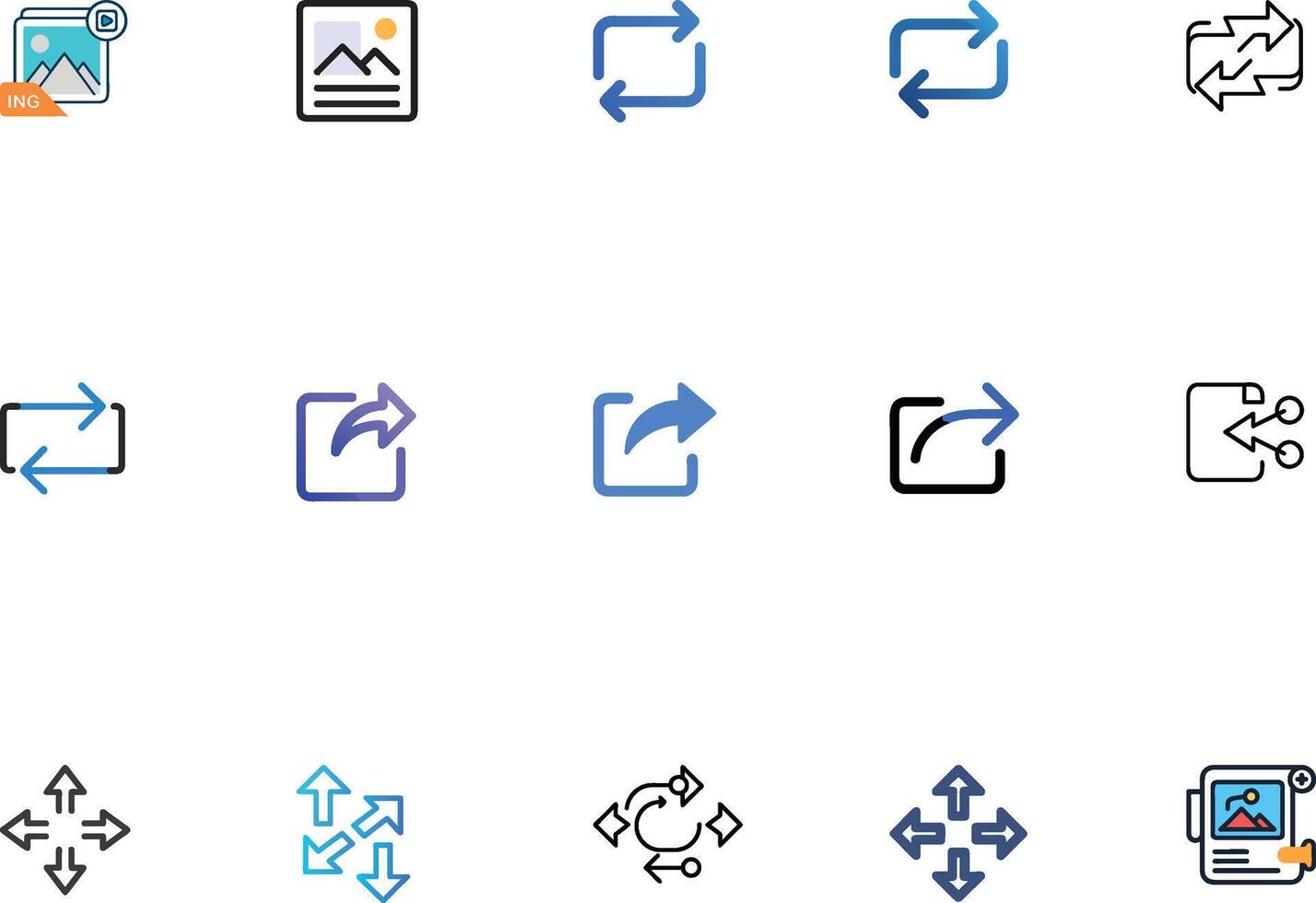 Premium Social Media Icons Bundle vector