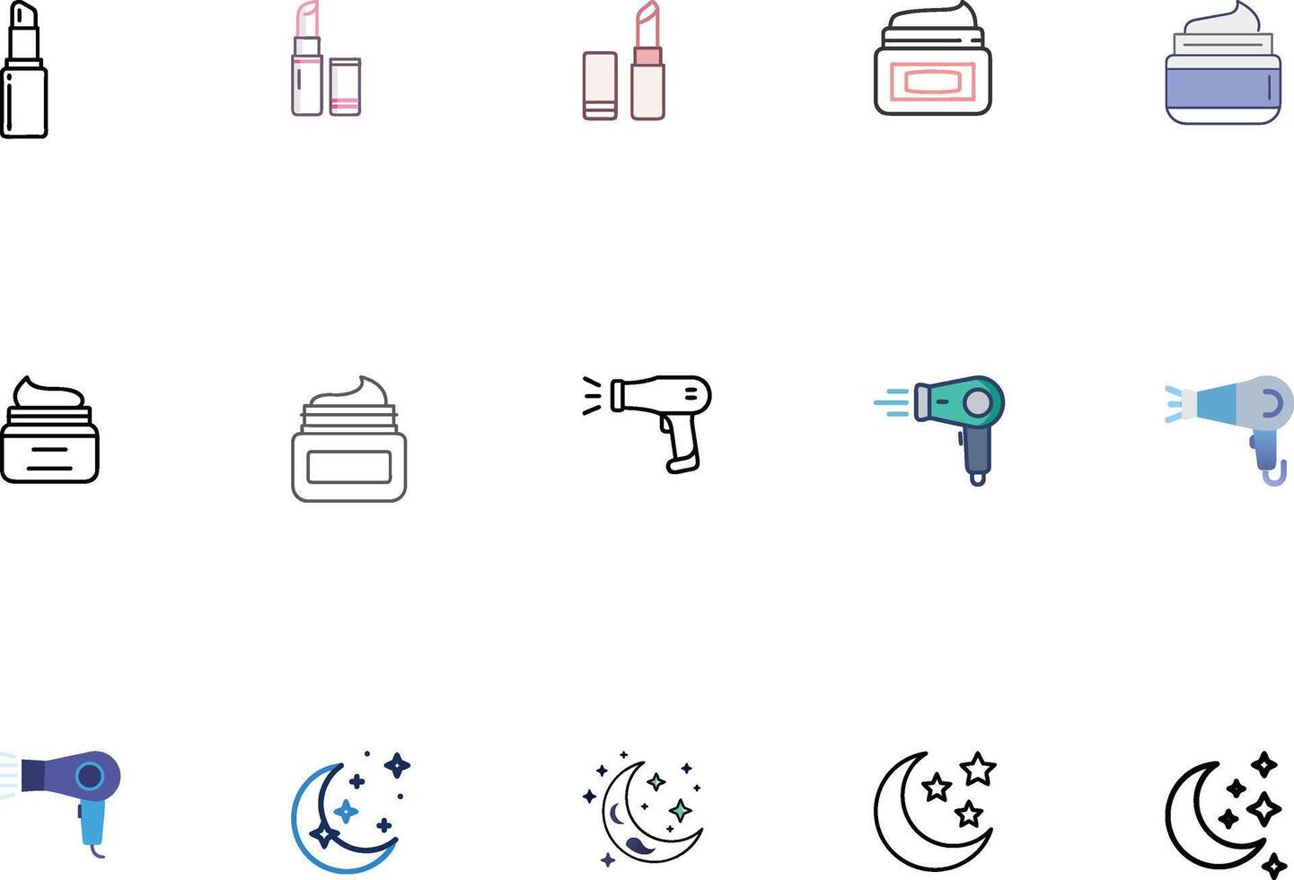 Beauty Style Icons Premium Exclusive Bundle vector