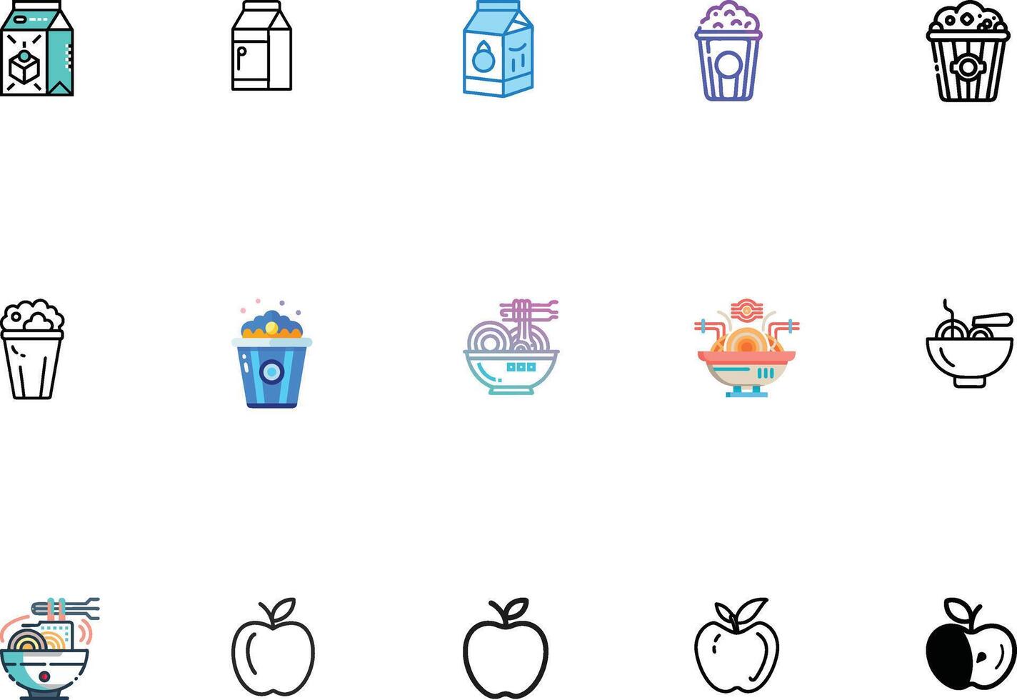 Food Icons Collection for Culinary Branding vector