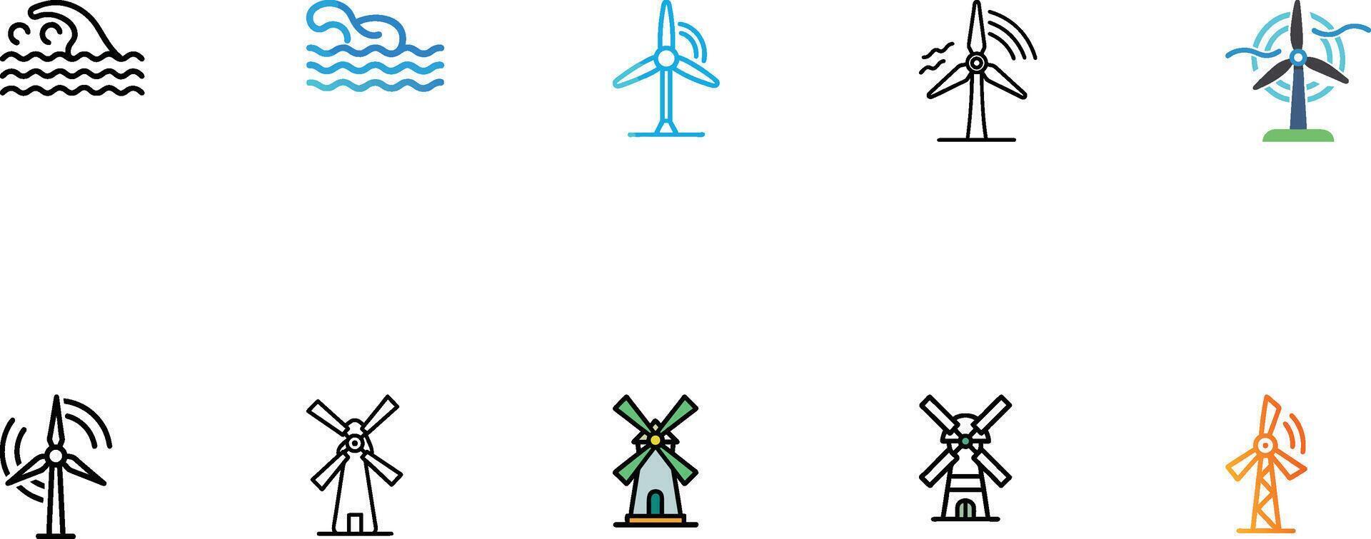 Exclusive Energy Icons Bundle vector
