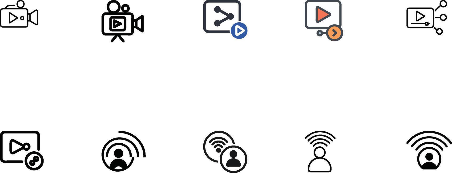 Social Media Icons Set for Digital Design vector