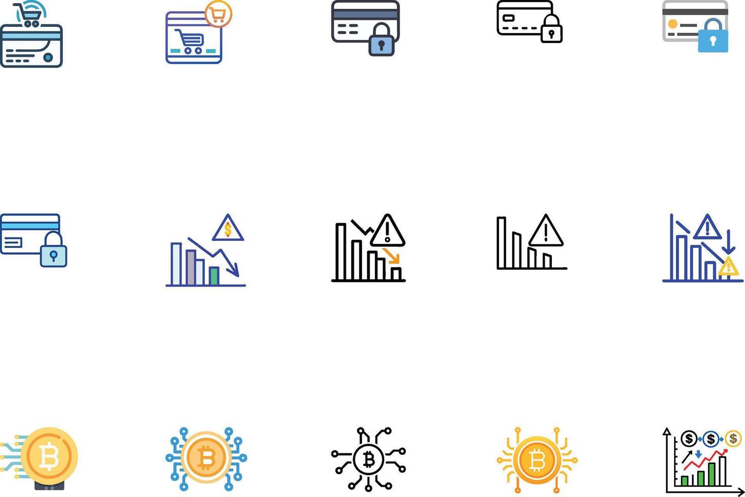 Comprehensive Finance and Business Icon Bundle vector