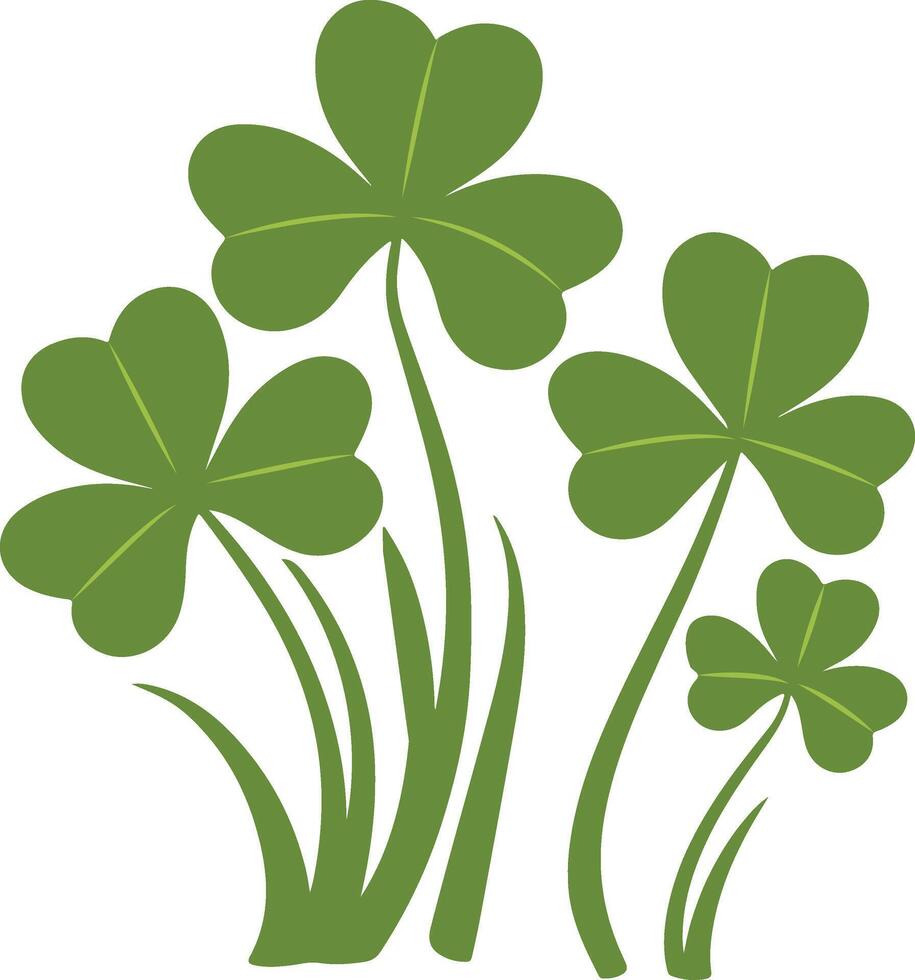 four leaf clover clip art vector