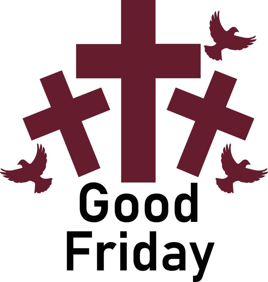 good friday cross design vector