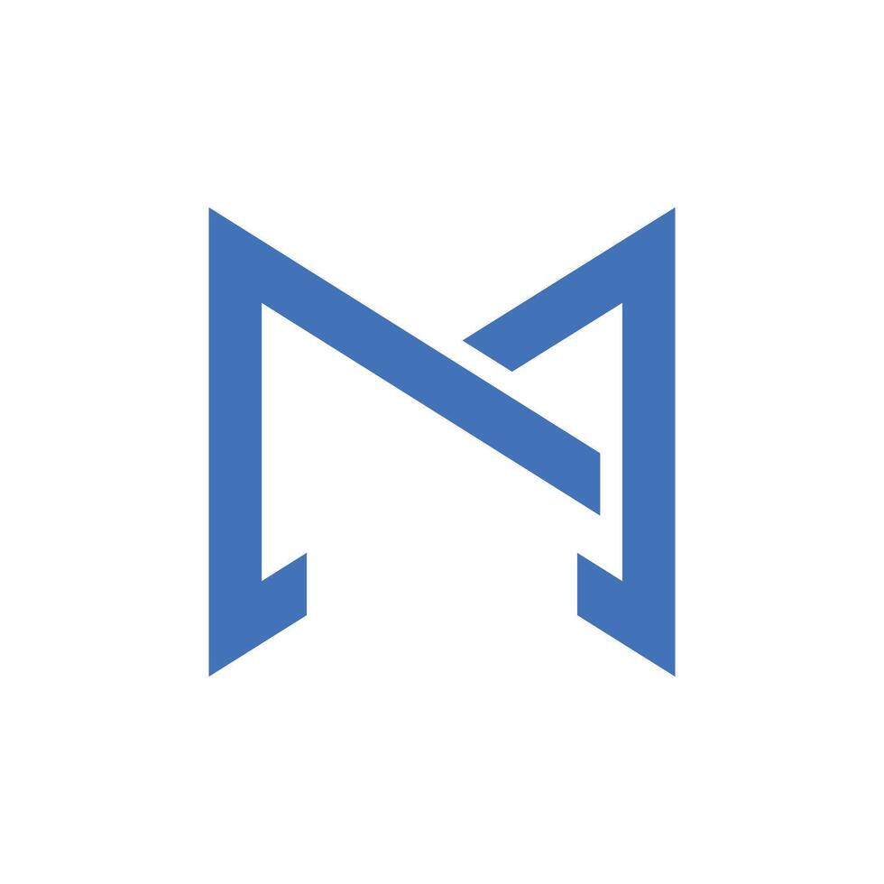 Abstract monogram letter M logo design template vector