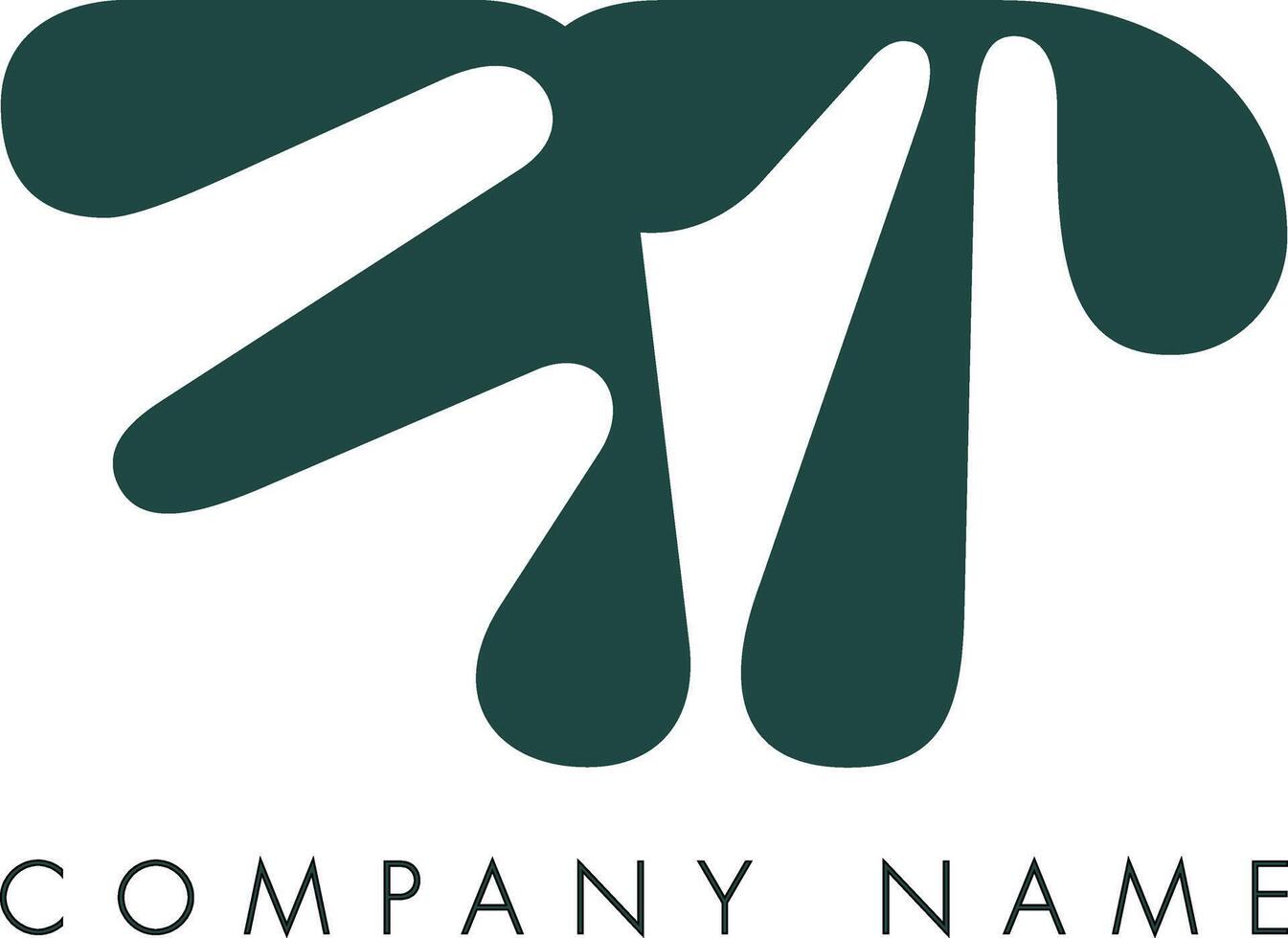 Creative Abstract Initial Letter FT Logo Design vector