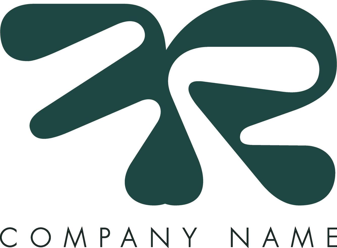Creative Abstract Initial Letter FR Logo Design vector