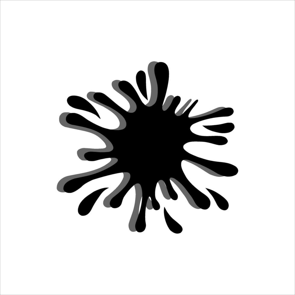 Black water droplets with shadows vector