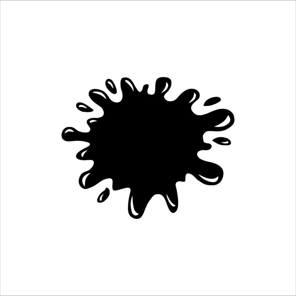 Black water droplets on white background vector