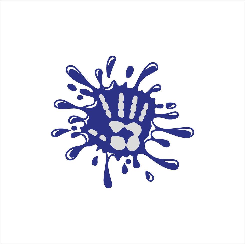 Water droplets with palm motif vector