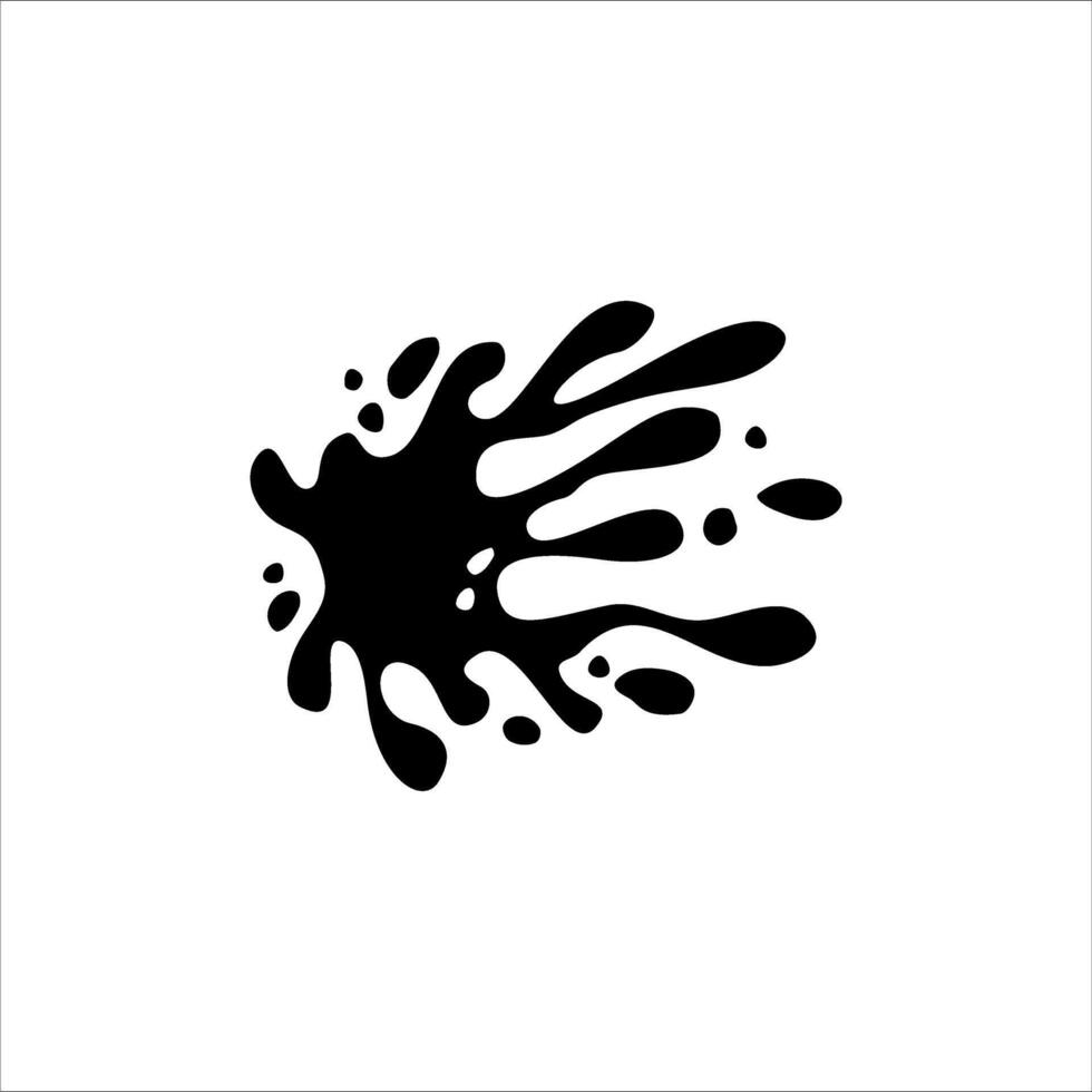 Black water droplets coming out vector